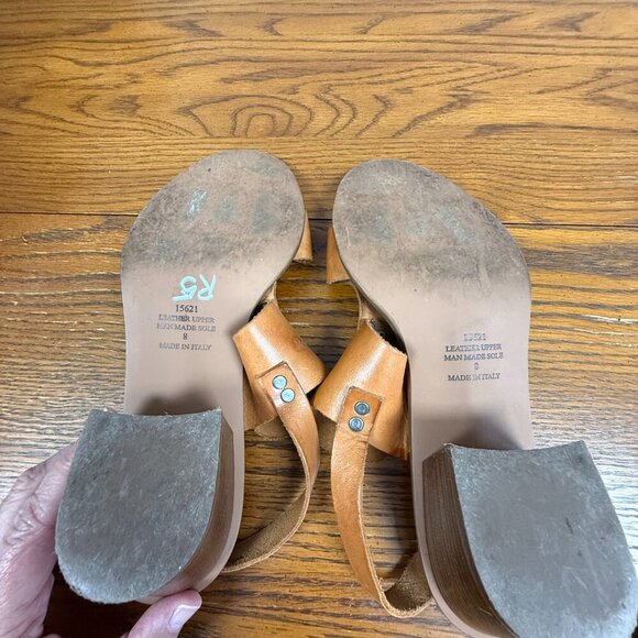 Barbara Barbieri Brown Leather slingback Sandal, Italian Made, Size 8 - Picture 4 of 9